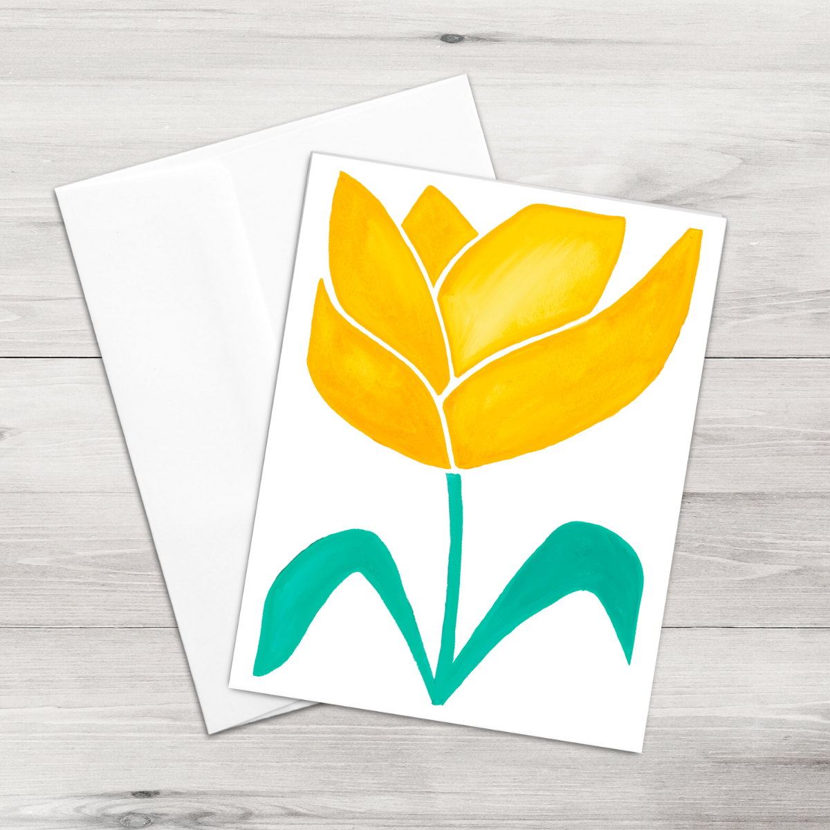 Single Card - Bold Yellow Flower