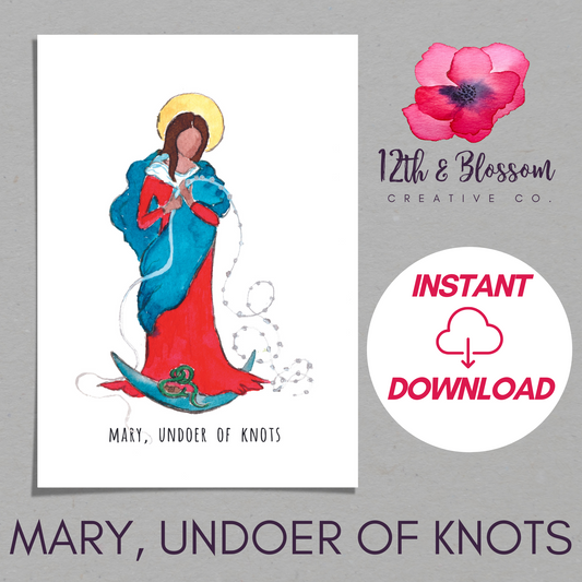 Mary, Undoer of Knots - Marian Mini Digital Print