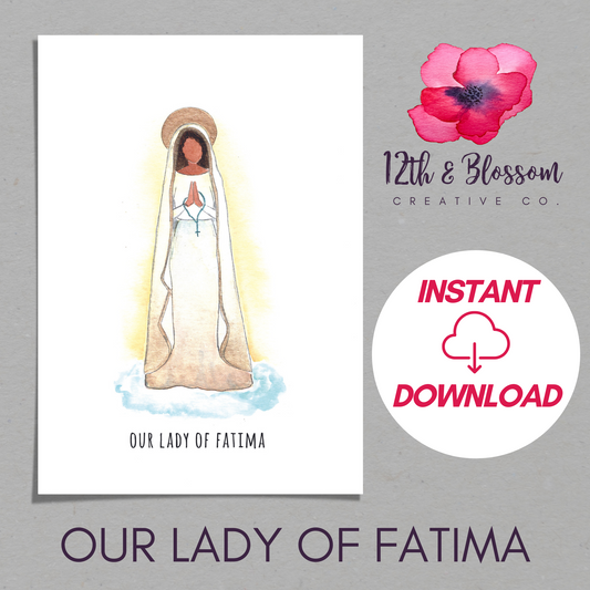 Our Lady of Fatima - Marian Mini Digital Print