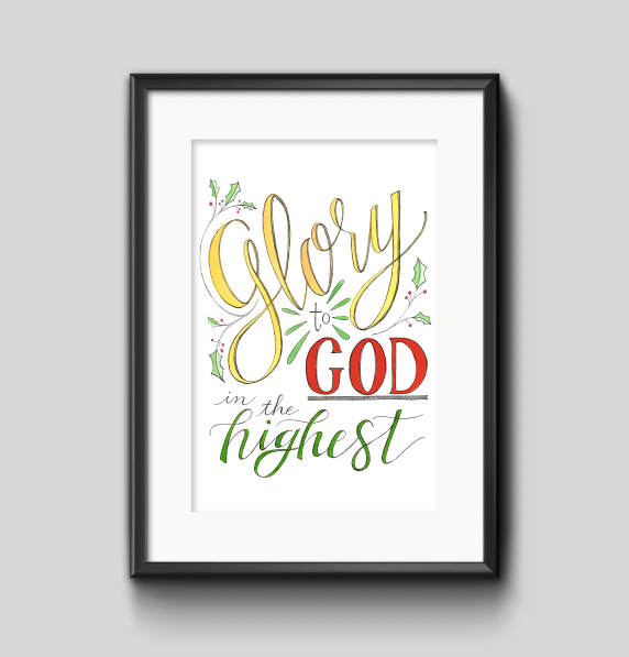 Glory to God in the Highest Christmas Art Print
