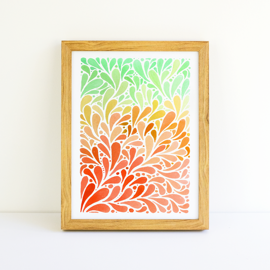 Rustic Bloom Abstract Print